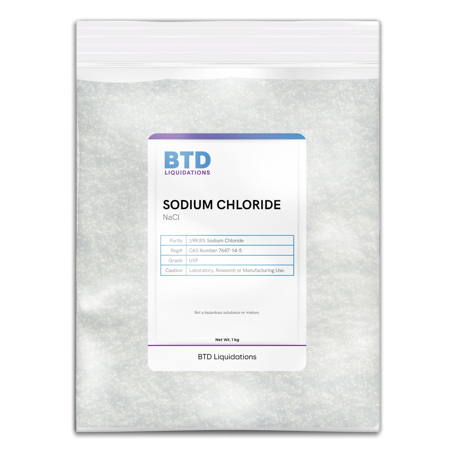 Sodium chloride 99.5% Pure USP Grade