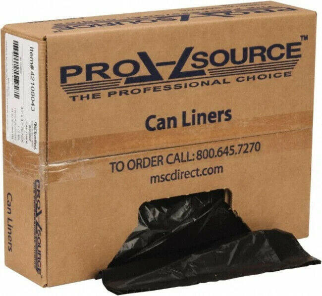 MSC Pro-Source Black Trash Can Liner 55 gal Pack of 100