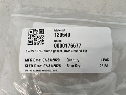 Newman 40RX-E 1-1/2" Sanitary Gasket Standard Clamp USP CL VI EPDM 25/Pack