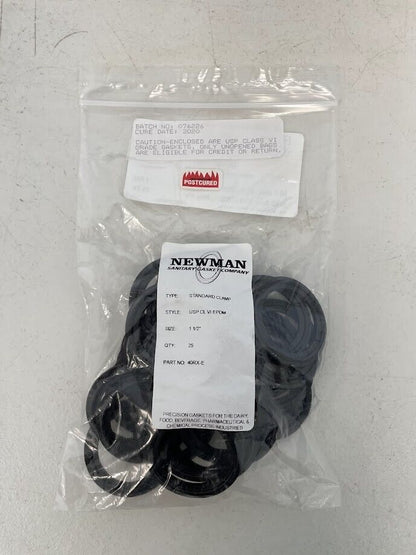 Newman 40RX-E 1-1/2" Sanitary Gasket Standard Clamp USP CL VI EPDM 25/Pack