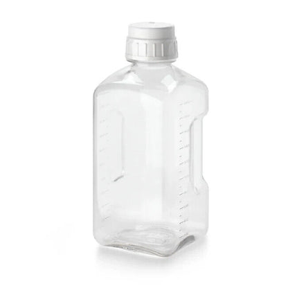 Thermo/Nalgene #2019-1000 1L/1000mL PETG Square Media Bottles & Caps Case of 24